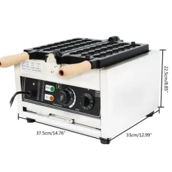Boblevaffeljern, kugleformet, elektrisk 1500 W, non-stick belægning, til kommerciel brug Discount