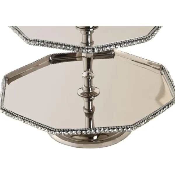 Borddekoration DKD Home Decor Sølvfarvet Akryl Aluminium 23 x 23 x 22 cm Best
