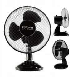 BORDVENTILATOR STÅENDE VENTILATOR LYDLØS KRAFTFULD SORT PROPELL DIAMETER 23CM Clearance