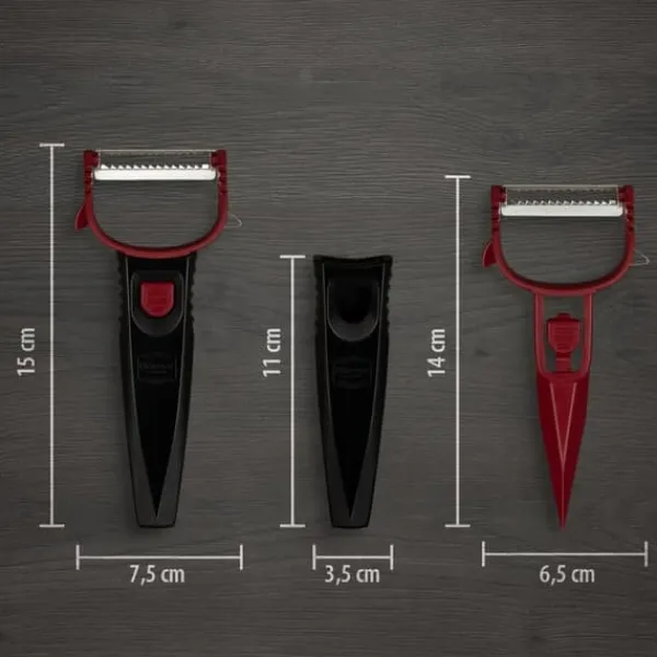 Køkkenskiver>Borner Multi Peeler - pendulskræller - julienne-tilbehør til grøntsagsnudler - sæt med 3