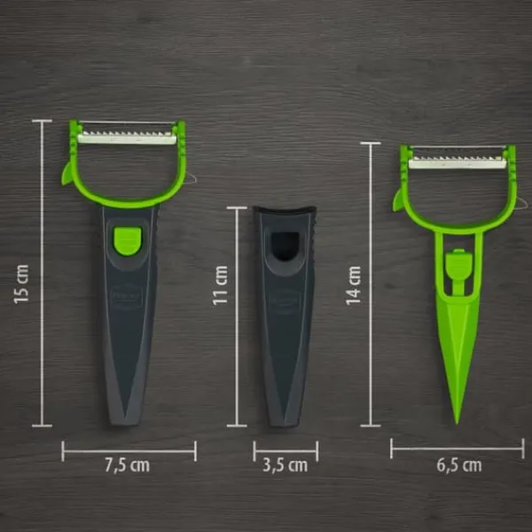Borner Multi Peeler - pendulskræller - julienne-tilbehør til grøntsagsnudler - sæt med 3 Best