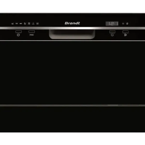 Opvaskemaskiner>BRANDT DFC6519B - Fristående diskmaskin - 6 platsinställningar - 49dB - A + - Bredd. 55cm