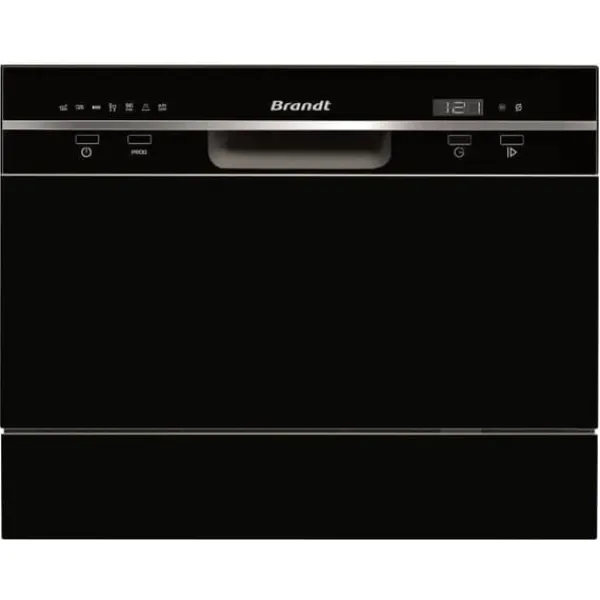 Opvaskemaskiner>BRANDT DFC6519B - Fristående diskmaskin - 6 platsinställningar - 49dB - A + - Bredd. 55cm