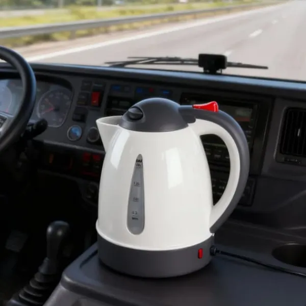 Bærbar Bil Elektrisk Kedel, 250 Watt, 1000 ml Kapacitet, Stik-in Opvarmning, Automatisk Sluk, Rejsevenlig Outlet