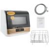 Opvaskemaskiner>Bærbar bordopvasker DWS-T05, mini, guld, 220 V 800 W, med vandslange