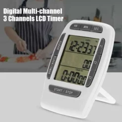 Bærbar Digital Multikanal 3 Kanaler LCD Timer Præcis Timing Nedtællingsur Hot
