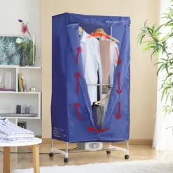 Bærbar elektrisk tørretumbler med 2 højder Dupledry Blue InnovaGoods 1200 W Online