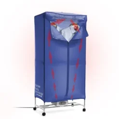 Bærbar elektrisk tørretumbler med 2 højder Dupledry Blue InnovaGoods 1200 W Online