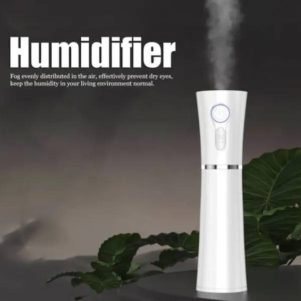 Bærbar Håndholdt Luftfugter Bærbar Mist Sprayer Ansigtsfugtighedsbefugtning USB Opladning Hvid New