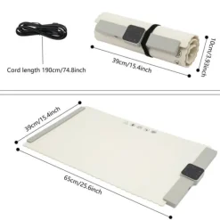 Madopvarmere>Bærbar Madvarmer Mat, Justerbar Temperatur, Energisparende Timer,HVID, 65x39 cm