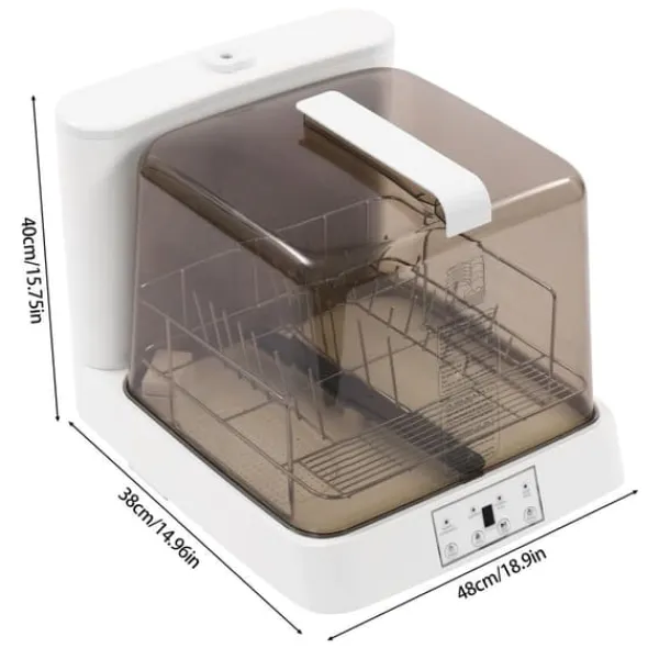 Opvaskemaskiner>Bærbar opvaskemaskine, 800W, 6L tank, 30 minutters tørretid, 220-240V, 360° roterende