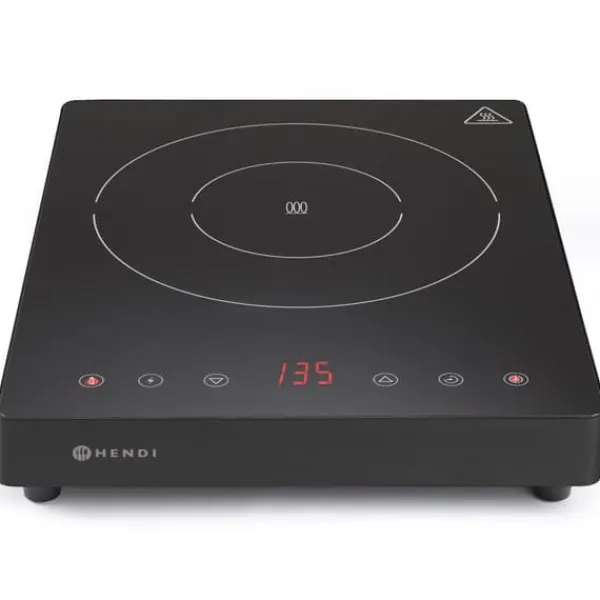 Bærbart induktionskomfur med touchpanel, 1 Black Line varmezone, dia. 22 cm 2000 B - Hendi 239391 Online