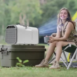 Bærbart klimaanlæg - Mobil aircondition - 4250 BTU Kølekapacitet - Temperatur 16–32 °C - 3 Hastigheder - 24-Timers Tidsur - AC/DC Kompatibel Discount