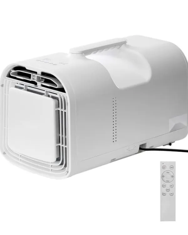 Bærbart klimaanlæg - Mobil aircondition - Køleeffekt 4250 BTU - 3 Hastigheder - Tidsur 24 timer - Fjernbetjening - Temperatur 16–32 °C - Hvid Discount