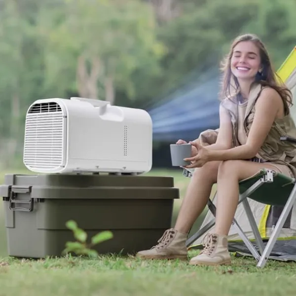 Bærbart klimaanlæg - Mobil aircondition - Køleeffekt 4250 BTU - 3 Hastigheder - Tidsur 24 timer - Fjernbetjening - Temperatur 16–32 °C - Hvid Discount