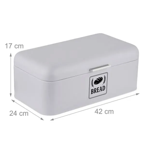 Brødkasser & Brødposer>Brødkasse, 16,5x30x19 cm, Sølv