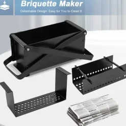 Briketpresse - Avis-/papirbriketpresse - Genbrug aviser til brændselsbriketter - Sort Best