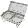 Buffet Chafing Dish Sæt, Varmefad med spritbrænder, 4-delt sæt inkl. tang og skeer New