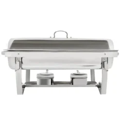 Buffet Chafing Dish Sæt, Varmefad med spritbrænder, 4-delt sæt inkl. tang og skeer New