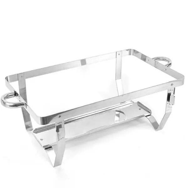 Tilbehør Til Madservering>Buffetvarmer Chafing Dish - Rektangulær Madvarmer - 3 Sektioner 3×3 L (9 L) - Rustfrit Stål - Til Catering & Buffet