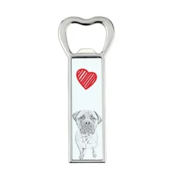 Bullmastiff, Bulmastiff - flaskeåbner med en hund, personlig køleskabsåbner, unik gave til en mand fra Art-Dog Outlet