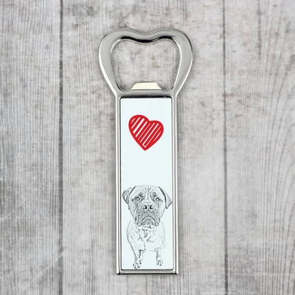 Bullmastiff, Bulmastiff - flaskeåbner med en hund, personlig køleskabsåbner, unik gave til en mand fra Art-Dog Outlet
