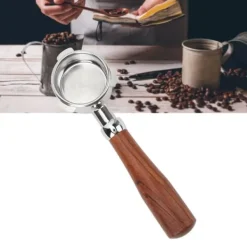 Bundløs portafilter i rustfrit stål, håndholdt, nøgen portafilter til Breville 8-serie kaffemaskine, 54 mm E-cirkulært mønster, siamesisk palisander | CDON Hot