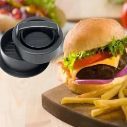 Pressere>Burgerpresse, formsæt, ABS-plast, sort