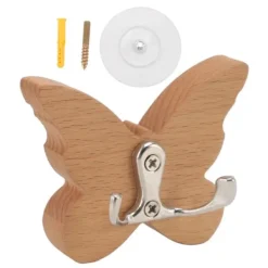 Butterfly træ vægkrog til frakker, tøj, hatte og håndklæder Discount