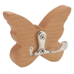 Butterfly træ vægkrog til frakker, tøj, hatte og håndklæder Discount