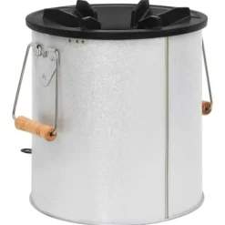 Campingovn til brænde 45x25x26 cm stål sølvfarvet - Campingovn - Campingovn - Home & Living Online