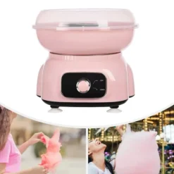 Maskiner Til Candyfloss>Candyfloss maskine Sæt - Bordmodel - 500 W - 1850 omdr./min - EU‑stik 220 V - Måleske + 10 bambuspinde - ABS - Pink