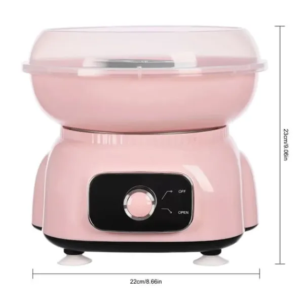 Maskiner Til Candyfloss>Candyfloss maskine Sæt - Bordmodel - 500 W - 1850 omdr./min - EU‑stik 220 V - Måleske + 10 bambuspinde - ABS - Pink