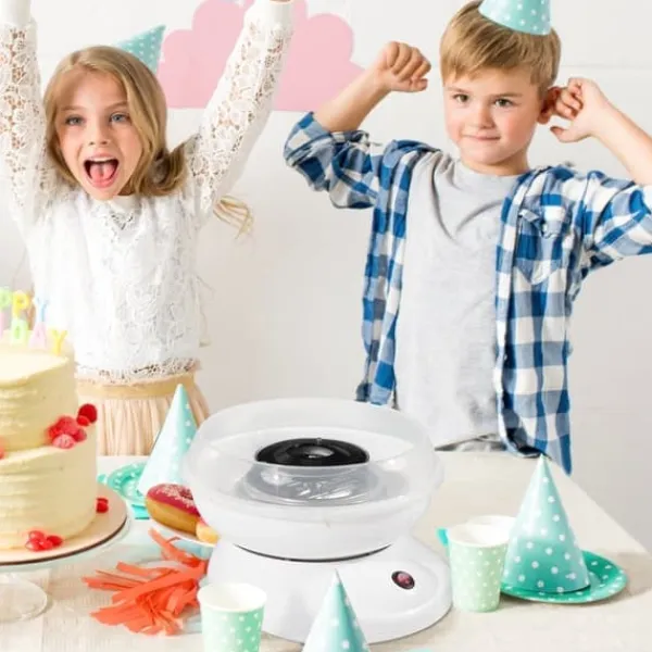 Maskiner Til Candyfloss>Candyflossmaskine model 1, hvid – enkel til fest & sjov