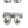 Beholdere Til Madopbevaring>Cereal Dispenser, Vægmonteret Design, Dobbelt Beholder,Klar