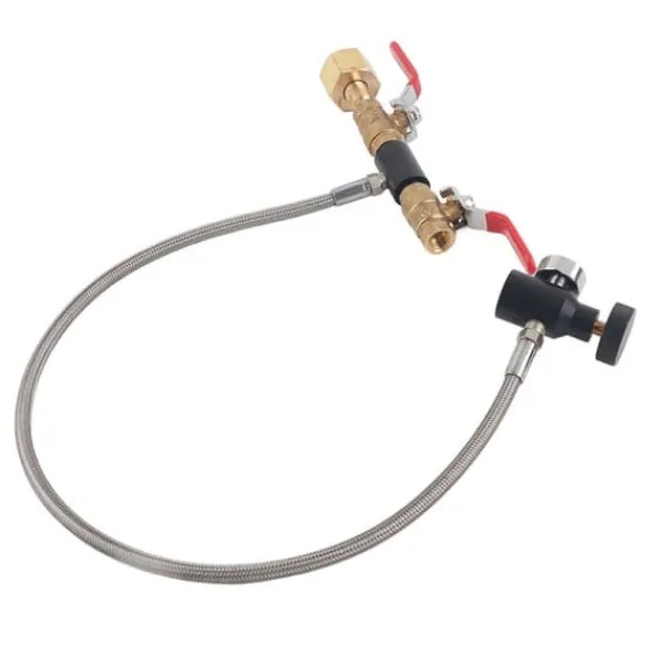 Sodavandsmaskiner>CGA-320 CO2-cylinderpåfyldningsadapter med slange til påfyldning af sodavandstank 24" med måler