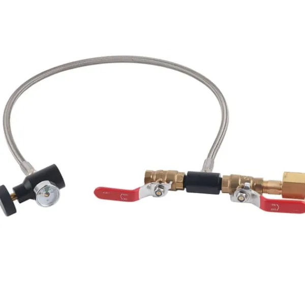 Sodavandsmaskiner>CGA-320 CO2-cylinderpåfyldningsadapter med slange til påfyldning af sodavandstank 24" med måler