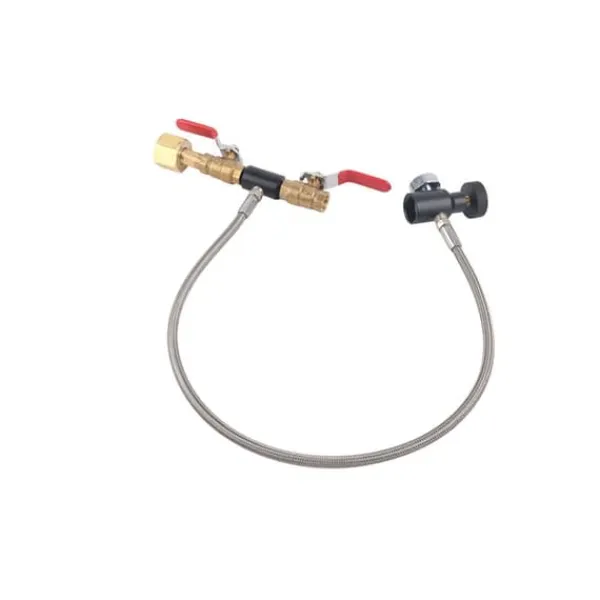 Sodavandsmaskiner>CGA-320 CO2-cylinderpåfyldningsadapter med slange til påfyldning af sodavandstank 24" med måler