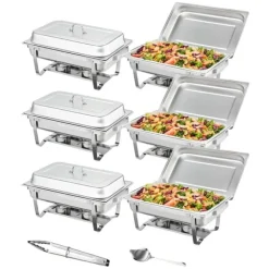 Madopvarmere>Chafing Dish, 8 Quart Kapacitet, Fuld Buffet Sæt,6 Pakker