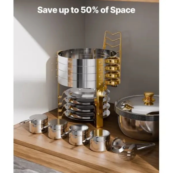 Tilbehør Til Madservering>Chafing Dish Buffet Sæt, 5 Qt 4-pak, Guld, Rustfrit Stål