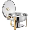 Chafing Dish Buffet Sæt, 5 Qt 4-pak Rustfrit Stål, Guld Outlet