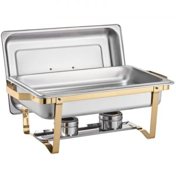 Madopvarmere>Chafing Dish Buffet Sæt, 4 stk., Rustfrit Stål, Guld