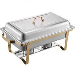 Madopvarmere>Chafing Dish Buffet Sæt, 4 stk., Rustfrit Stål, Guld