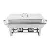 Madopvarmere>Chafing Dish Buffet Sæt, Elegant Design, Holdbart Rustfrit Stål,3 Gitter