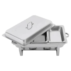 Madopvarmere>Chafing Dish Buffet Sæt, Rustfrit Stål, Rektangulært Design,1, Sølv, 3