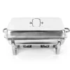 Chafing dish, buffet-madvarmer, 7,5 L, rustfrit stål, professionelt sæt, sølv Discount