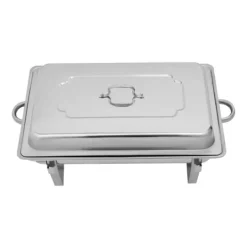 Madopvarmere>Chafing dish buffetvarmer, rektangulær 9 L, rustfrit stål, sølv