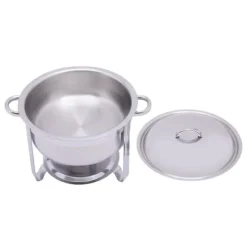 Madopvarmere>Chafing Dish, 5L Kapacitet, Rustfrit Stål Design,Sølv