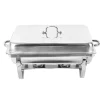 Chafing Dish Madvarmer, Stor 7,5L Kapacitet, Holdbart Rustfrit Stål,Sølv Hot