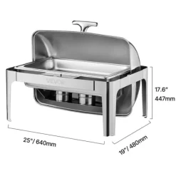 Chafing Dish, Rustfrit Stål Konstruktion,9Qt Clearance